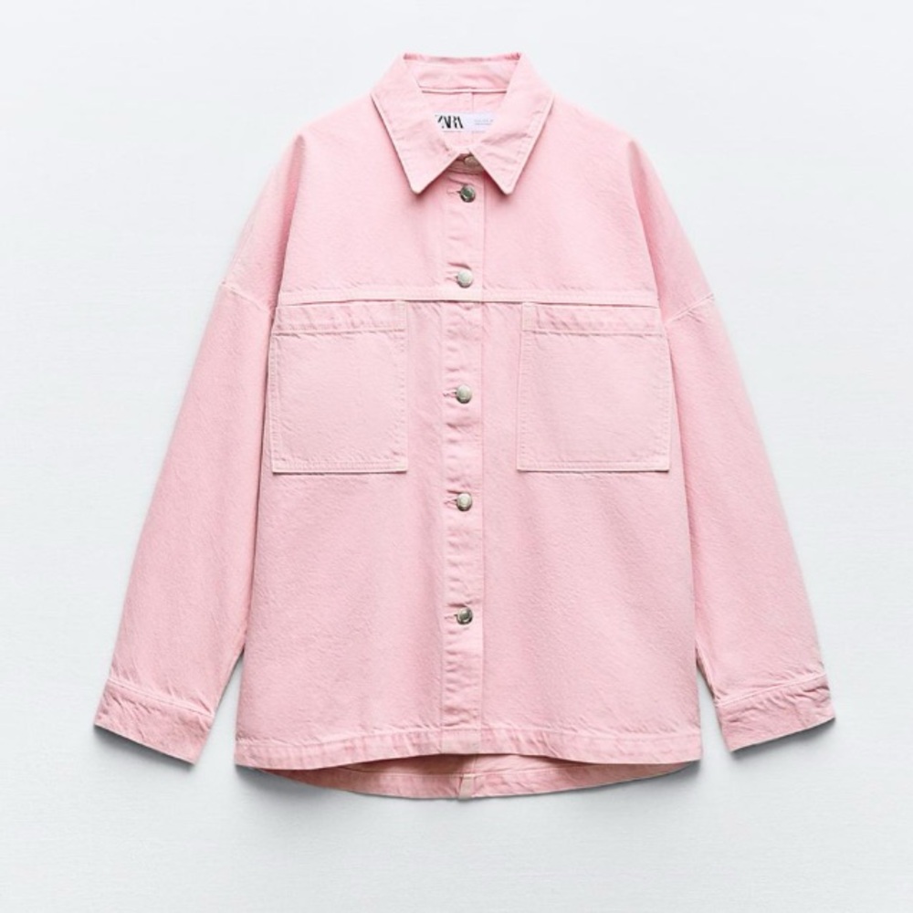 Zara Pink Denim Jacket XS